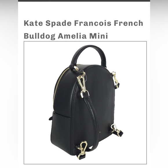Kate Spade Francois French Bulldog Amelia Mini Backpack - Picture 3 of 13